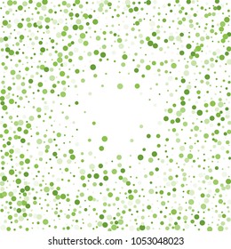 Vector colorful round confetti isolated on white background.Birthday card.Square card and frame.Template for holiday, party, birthday, wedding, solemnity.