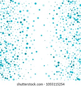 Vector colorful round confetti isolated on white background.Birthday card.Square card and frame.Template for holiday, party, birthday, wedding, solemnity.