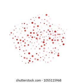 Vector colorful round confetti isolated on white background.Birthday card.Square card and frame.Template for holiday, party, birthday, wedding, solemnity.