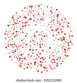 Vector colorful round confetti isolated on white background.Birthday card.Square card and frame.Template for holiday, party, birthday, wedding, solemnity.