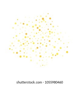Vector colorful round confetti isolated on white background.Birthday card.Square card and frame.Template for holiday, party, birthday, wedding, solemnity.