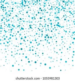 Vector colorful round confetti isolated on white background.Birthday card.Square card and frame.Template for holiday, party, birthday, wedding, solemnity.