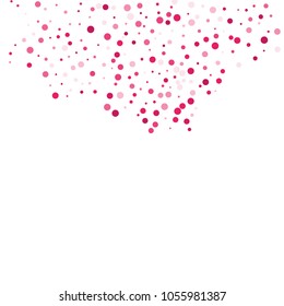 Vector colorful round confetti isolated on white background.Birthday card.Square card and frame.Template for holiday, party, birthday, wedding, solemnity.