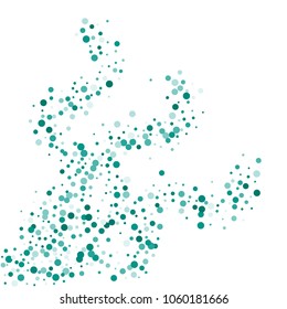 Vector colorful round confetti isolated on white background.Birthday card.Square card and frame.Template for holiday, party, birthday, wedding, solemnity.