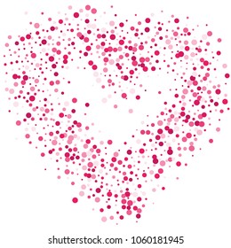 Vector colorful round confetti isolated on white background.Birthday card.Square card and frame.Template for holiday, party, birthday, wedding, solemnity.