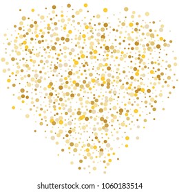 Vector colorful round confetti isolated on white background.Birthday card.Square card and frame.Template for holiday, party, birthday, wedding, solemnity.