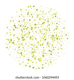 Vector colorful round confetti isolated on white background.Birthday card.Square card and frame.Template for holiday, party, birthday, wedding, solemnity.