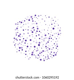 Vector colorful round confetti isolated on white background.Birthday card.Square card and frame.Template for holiday, party, birthday, wedding, solemnity.