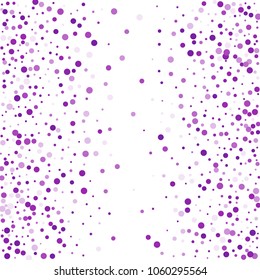 Vector colorful round confetti isolated on white background.Birthday card.Square card and frame.Template for holiday, party, birthday, wedding, solemnity.