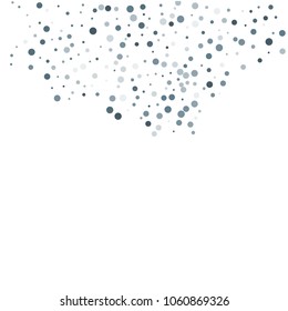 Vector colorful round confetti isolated on white background.Birthday card.Square card and frame.Template for holiday, party, birthday, wedding, solemnity.