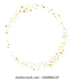 Vector colorful round confetti isolated on white background.Birthday card.Square card and frame.Template for holiday, party, birthday, wedding, solemnity.