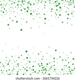 Vector colorful round confetti isolated on white background.Birthday card.Square card and frame.Template for holiday, party, birthday, wedding, solemnity.