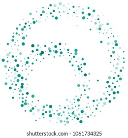 Vector colorful round confetti isolated on white background.Birthday card.Square card and frame.Template for holiday, party, birthday, wedding, solemnity.