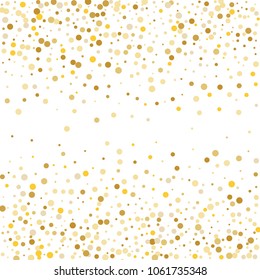 Vector colorful round confetti isolated on white background.Birthday card.Square card and frame.Template for holiday, party, birthday, wedding, solemnity.