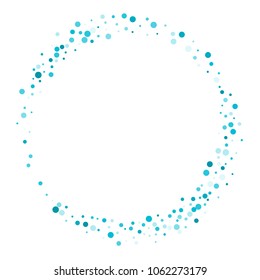 Vector colorful round confetti isolated on white background.Birthday card.Square card and frame.Template for holiday, party, birthday, wedding, solemnity.