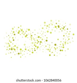 Vector colorful round confetti isolated on white background.Birthday card.Square card and frame.Template for holiday, party, birthday, wedding, solemnity.
