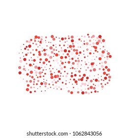 Vector colorful round confetti isolated on white background.Birthday card.Square card and frame.Template for holiday, party, birthday, wedding, solemnity.