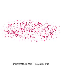 Vector colorful round confetti isolated on white background.Birthday card.Square card and frame.Template for holiday, party, birthday, wedding, solemnity.