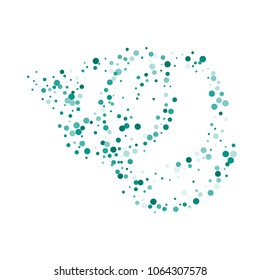 Vector colorful round confetti isolated on white background.Birthday card.Square card and frame.Template for holiday, party, birthday, wedding, solemnity.