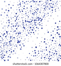 Vector colorful round confetti isolated on white background.Birthday card.Square card and frame.Template for holiday, party, birthday, wedding, solemnity.