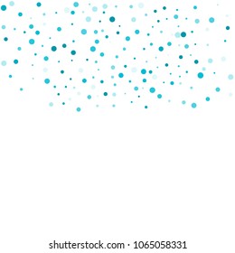 Vector colorful round confetti isolated on white background.Birthday card.Square card and frame.Template for holiday, party, birthday, wedding, solemnity.