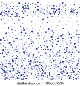 Vector colorful round confetti isolated on white background.Birthday card.Square card and frame.Template for holiday, party, birthday, wedding, solemnity.