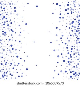 Vector colorful round confetti isolated on white background.Birthday card.Square card and frame.Template for holiday, party, birthday, wedding, solemnity.