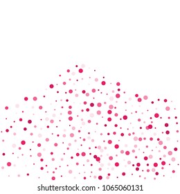 Vector colorful round confetti isolated on white background.Birthday card.Square card and frame.Template for holiday, party, birthday, wedding, solemnity.