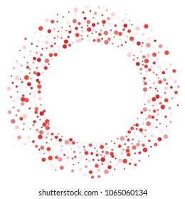 Vector colorful round confetti isolated on white background.Birthday card.Square card and frame.Template for holiday, party, birthday, wedding, solemnity.