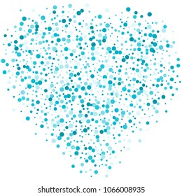 Vector colorful round confetti isolated on white background.Birthday card.Square card and frame.Template for holiday, party, birthday, wedding, solemnity.