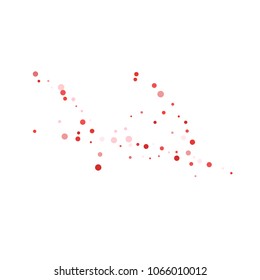Vector colorful round confetti isolated on white background.Birthday card.Square card and frame.Template for holiday, party, birthday, wedding, solemnity.