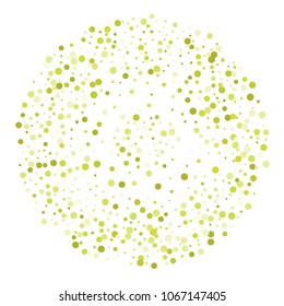 Vector colorful round confetti isolated on white background.Birthday card.Square card and frame.Template for holiday, party, birthday, wedding, solemnity.