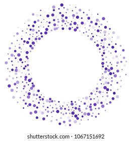 Vector colorful round confetti isolated on white background.Birthday card.Square card and frame.Template for holiday, party, birthday, wedding, solemnity.