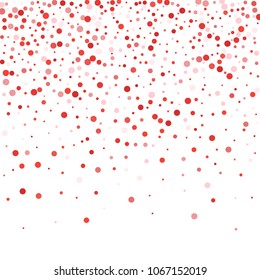 Vector colorful round confetti isolated on white background.Birthday card.Square card and frame.Template for holiday, party, birthday, wedding, solemnity.
