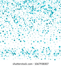 Vector colorful round confetti isolated on white background.Birthday card.Square card and frame.Template for holiday, party, birthday, wedding, solemnity.