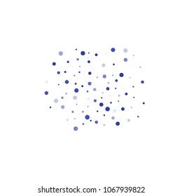 Vector colorful round confetti isolated on white background.Birthday card.Square card and frame.Template for holiday, party, birthday, wedding, solemnity.