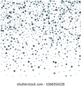 Vector colorful round confetti isolated on white background.Birthday card.Square card and frame.Template for holiday, party, birthday, wedding, solemnity.