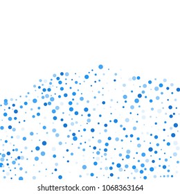 Vector colorful round confetti isolated on white background.Birthday card.Square card and frame.Template for holiday, party, birthday, wedding, solemnity.