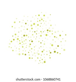 Vector colorful round confetti isolated on white background.Birthday card.Square card and frame.Template for holiday, party, birthday, wedding, solemnity.
