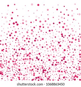 Vector colorful round confetti isolated on white background.Birthday card.Square card and frame.Template for holiday, party, birthday, wedding, solemnity.
