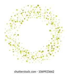Vector colorful round confetti isolated on white background.Birthday card.Square card and frame.Template for holiday, party, birthday, wedding, solemnity.