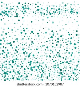 Vector colorful round confetti isolated on white background.Birthday card.Square card and frame.Template for holiday, party, birthday, wedding, solemnity.
