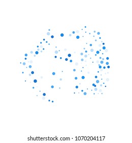 Vector colorful round confetti isolated on white background.Birthday card.Square card and frame.Template for holiday, party, birthday, wedding, solemnity.