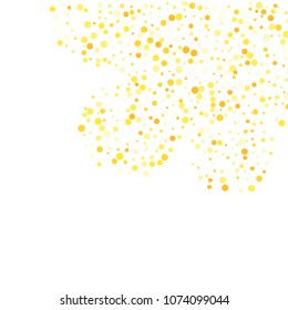 Vector colorful round confetti isolated on white background.Birthday card.Square card and frame.Template for holiday, party, birthday, wedding, solemnity.