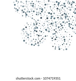 Vector colorful round confetti isolated on white background.Birthday card.Square card and frame.Template for holiday, party, birthday, wedding, solemnity.