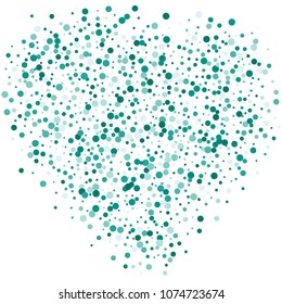 Vector colorful round confetti isolated on white background.Birthday card.Square card and frame.Template for holiday, party, birthday, wedding, solemnity.