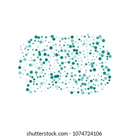 Vector colorful round confetti isolated on white background.Birthday card.Square card and frame.Template for holiday, party, birthday, wedding, solemnity.