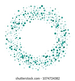 Vector colorful round confetti isolated on white background.Birthday card.Square card and frame.Template for holiday, party, birthday, wedding, solemnity.