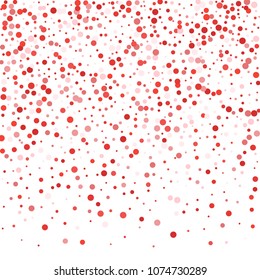 Vector colorful round confetti isolated on white background.Birthday card.Square card and frame.Template for holiday, party, birthday, wedding, solemnity.