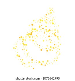 Vector colorful round confetti isolated on white background.Birthday card.Square card and frame.Template for holiday, party, birthday, wedding, solemnity.